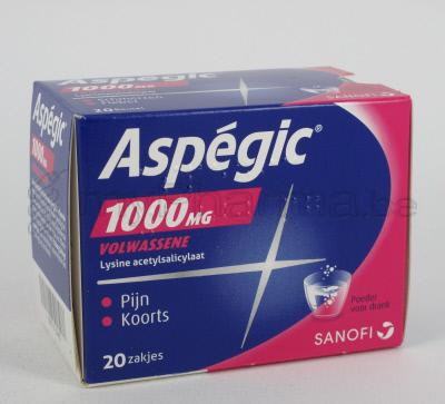 ASPEGIC 1000 MG  20 ZAKJES (geneesmiddel)