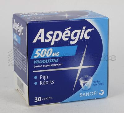 ASPEGIC 500 MG  30 ZAKJES (geneesmiddel)
