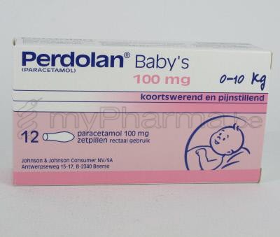 PERDOLAN 100 MG 12 SUPPO BABY (geneesmiddel)