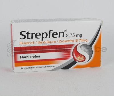 STREPFEN 8.75 MG 24 ZUIGTABLETTEN ZONDER SUIKER    (geneesmiddel)