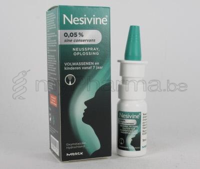 NESIVINE 0,05% 10 ML NEUSSPRAY ZONDER BEWAARMIDDEL      (geneesmiddel)