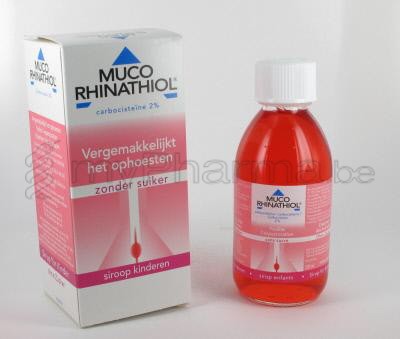 MUCO RHINATHIOL KIND 2% 200 ML SIROOP ZONDER SUIKER (geneesmiddel)