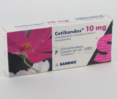CETISANDOZ 10 MG 7 TABL  (geneesmiddel)