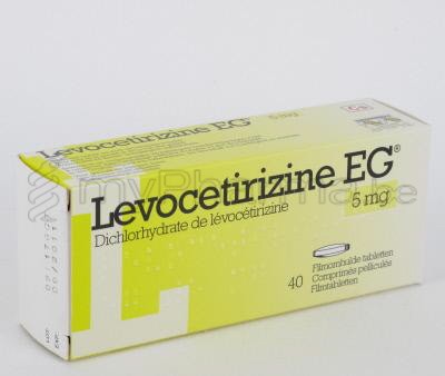 LEVOCETIRIZINE EG 5 MG 40 TABL (geneesmiddel)