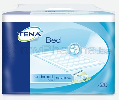 TENA BED PLUS WINGS 80X180CM 20 st 77110200          (medisch hulpmiddel)